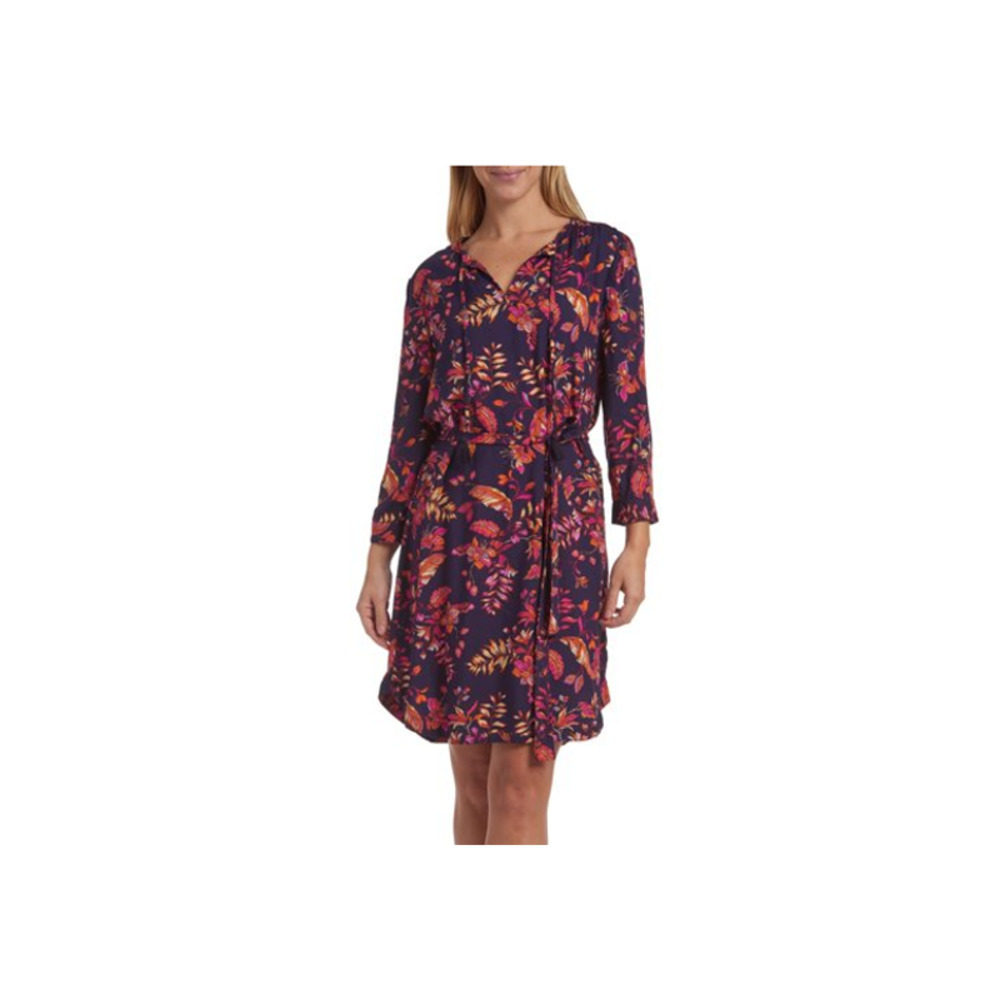 beachlunchlounge Size XXL Riley 3/4 Sleeve Printed Dress w/Belt Boho Beach Vaca‎